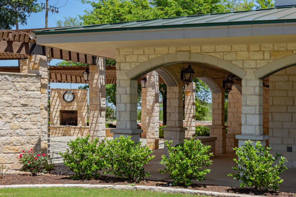 Picture of patio from outside.